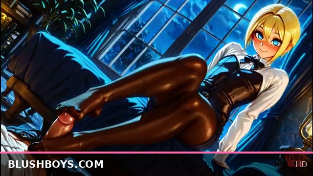 Blonde Femboy OC Ryo in Sexy Yaoi Photo Collection