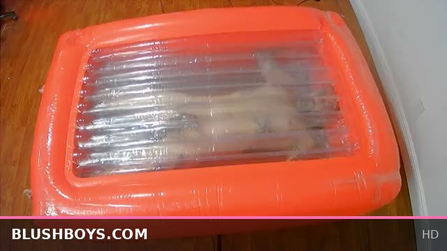 Trapped and Teased in Inflatable Bondage with a Sexy Femboy