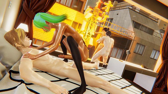 Two Femboy Yaoi Guys Ravaged by Two Big Men in a Steamy Apartment Scene