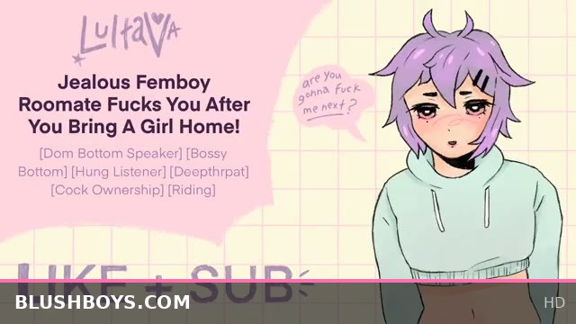 Jealous Dom Bottom Femboy Roommate Takes Control and Deepthroats After You Bring Home a Girl