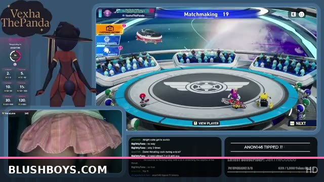 Ebony Femboy Rides and Gags on Dildo While Gaming in CrossWorlds