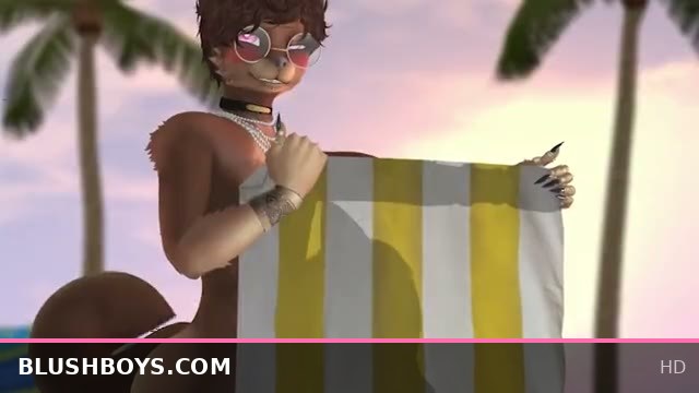 Femboy Sissy Public Beach Blowjob Fun